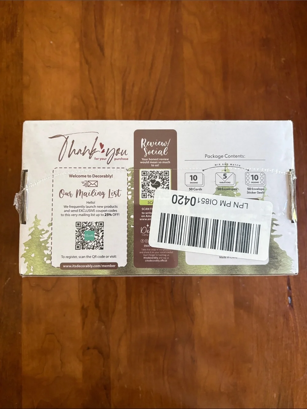 Woodland Thank You Cards - (50 Pack)